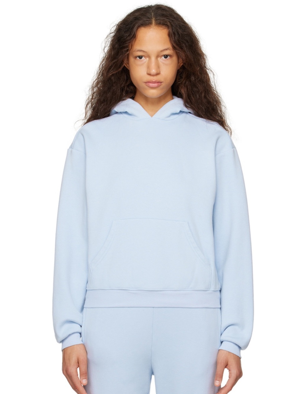 Sold Out SKIMS Cotton Fleece Classic Hoodie Light Blue